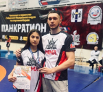 Дарья Шаталова с тренером Евгением Марандиным. Фото ДЮСШ Искитимского района